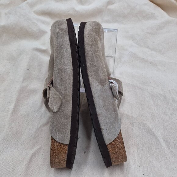 NEW Birkenstock Boston Suede Taupe Slip-on Clogs Soft footbed Mens 43 US 10-10.5 - Picture 4 of 6
